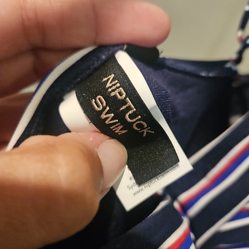 Nip Tuck One Piece Nautical Striped Swimsuit Size… - image 3